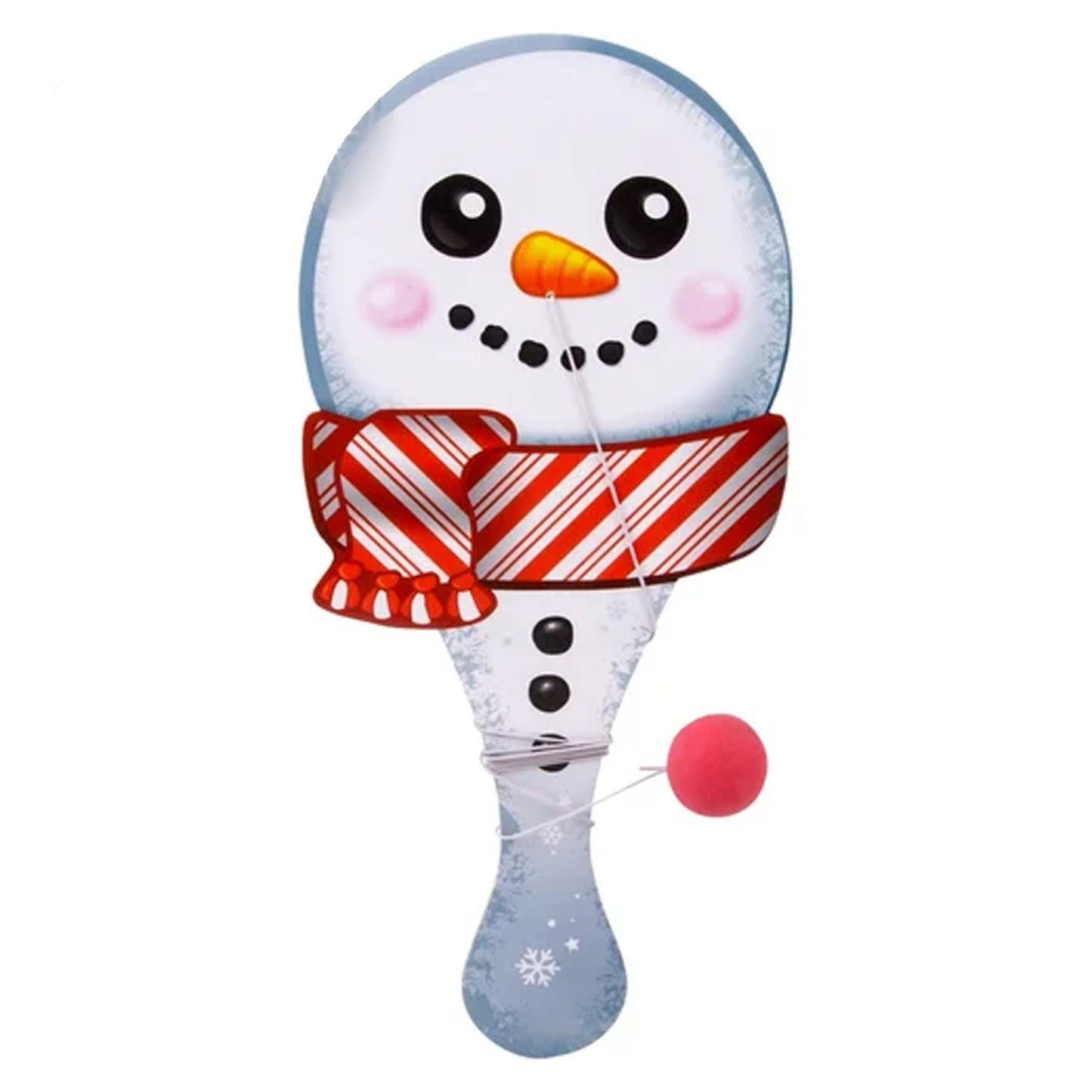 Snowman Themed Paddle Ball Game For Kids In Bulk