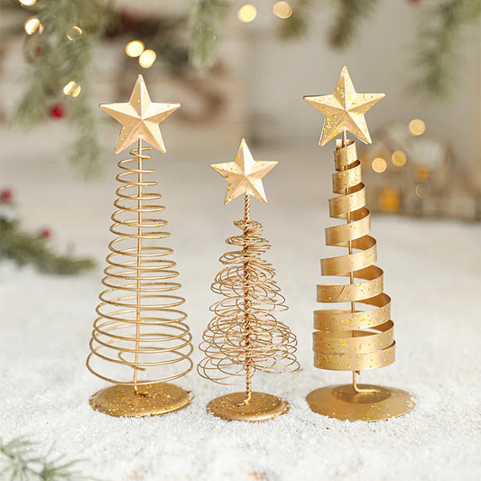 Christmas Decorations Creative Mini Iron Christmas Tree Home Decor