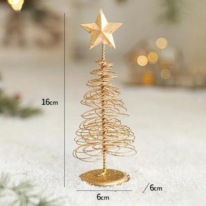 Christmas Decorations Creative Mini Iron Christmas Tree Home Decor