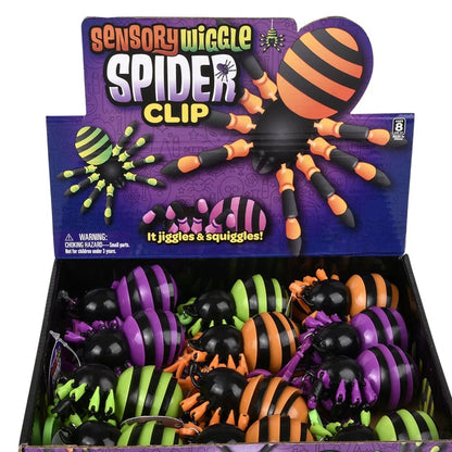 Wiggle Halloween Fidget Spider Clip-On in Bulk - Assorted