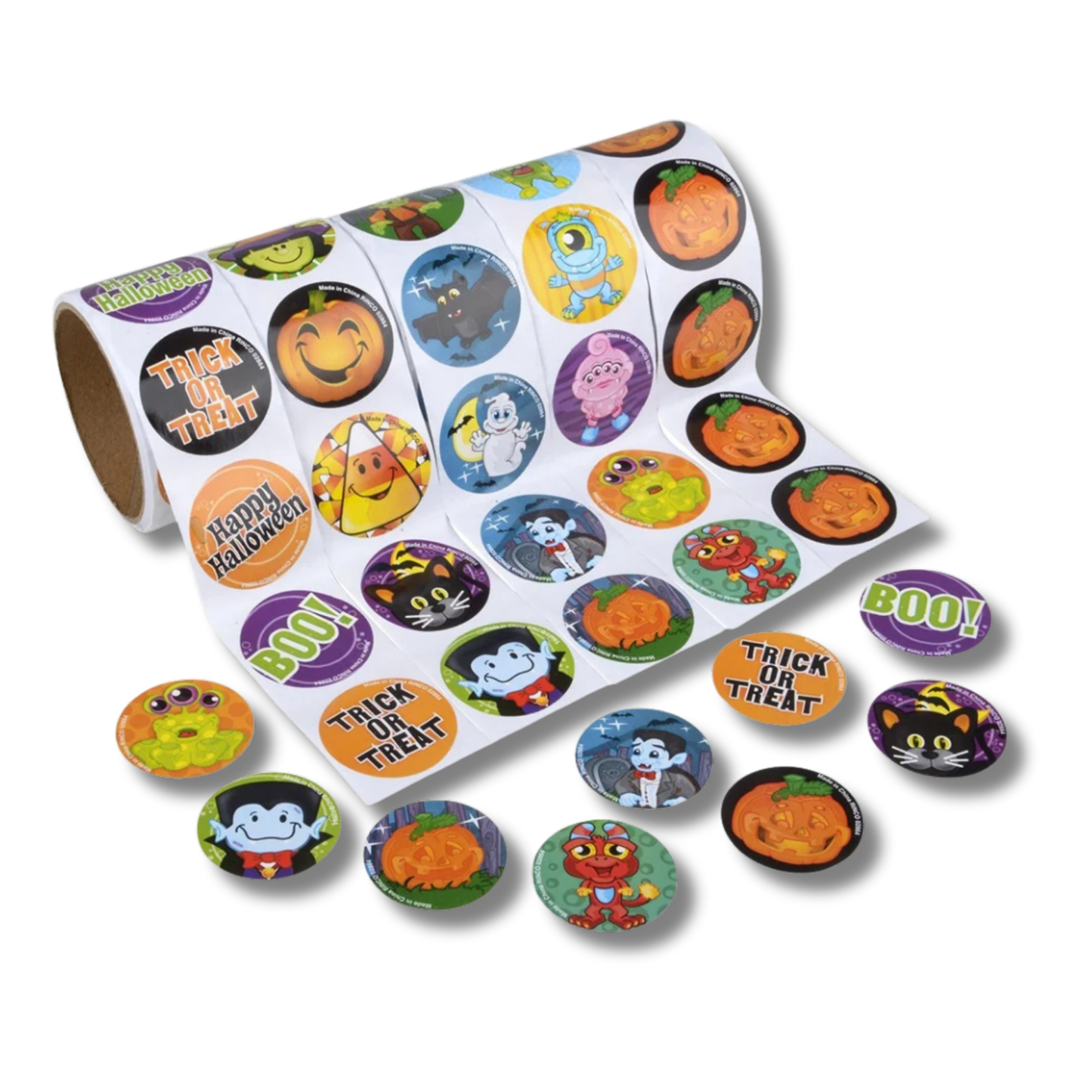 Halloween Themed Roll Sticker For Kids In Bulk - Assorted